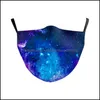 Tasarımcı Maskeler Housakee Organizasyon Ev Bahçesi Moda Yıldızlı Gökyüzü Baskı Yüz Galaxy ADT Yıkanabilir Kumaş Maske Ağız-Mizlik Yeniden Kullanılabilir 72 G2