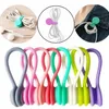 Magnetic Twist Cabine Ties Cabines Silicone Cable Suport de cabos Wrap Wrap Strong Holding Stuff Cabos Organizador para o escritório em casa C0801P02