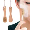 Brosse faciale Spa en poils de sanglier naturels, avec manche en bois, élimine les points noirs, brosse à ongles pour le visage, nouveauté