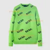 Herentruien Designer Hoogwaardige bemanning Nek Letter Hoodie Sweatshirt Dikke gebreide trui paar Tops unisex thermische kasjmier mix Aziatische maat merk mode