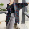 Women's Jackets Pleated Fall 2022 Spring Cardigan Cropped Jacket Big Oversize Plus Size Korean Style Designer Coats