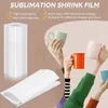 Süblimasyon büzülme sarma film 5 Boyutlar Isı Transfer Torbaları Kupa Tumblers fincanları için Beyaz Bantlar F0608X12