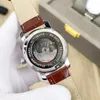 High Quality Men Watches Tourbillon Mechanical Movement Watch Leather Strap Clock