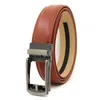 Belts Men's Casual Korean Business Pu Automatic Buckle Belt Reverse Pull Mechanical Pin TrousersBelts