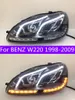 Benz W220 LED far 1999-2005 S320 S350 LED DRL Dinamik Sinyal Hid Bi Xenon