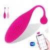 Vibratore Giocattoli sessuali Massaggiatore Giocattoli Bluetooth wireless da donna con applicazione Telecomando Wifi Uova vibranti Biancheria intima Lovers 'D875