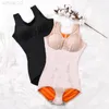 매끄러운 바디 셰이퍼 슬림 여성 속옷 서이트 허리 셰이퍼 Shapewear 슬리밍 바디 수트 벨벳 플러스 크기 L220802