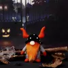 Ornements d'Halloween Fournitures de fête Ailes de chauve-souris et corne de boeuf Gnomes sans visage Poupée Nains de jardin Poupées Festival Décoration Jouets en peluche 11 5wf1 D3