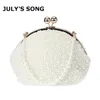 Handgjorda pärlhandväskor Shabby Chic Wedding Embroidery Beaded Luxury Day Clutches Night Club Evening Bags Y201224