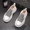 Brand Designer Wedding Dress Party Leather Shoes Thick Bottom outdoor Formal Business Casual Sneakers fashion White Slip-On Mens Driving Walking Loafers