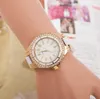 Armbandsur Luxury Gold Women039s Watches mode rostfritt stål armband kvinnor klocka romersk siffra kristall diamant casual dr3528555