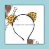 Fasce per capelli Gioielli per capelli Leapard Rabbit Mouse Ear Fascia per capelli Fascia per capelli per bambini Accessori per ragazze Copricapo per feste Drop Delivery 2021 Wouxr