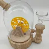 The new unique 6.30 inches high silicon shisha Modelling of water wheel hookah silicone water pipes bongs glass bong dab rig oil rigs tobacco cigarette