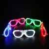 Crianças adultas mulheres lideradas copos iluminam óculos de sol das festas Glow Blinds Shutter Neon Flash Carnival Birthday Wedding Decoration