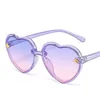 Marca de moda coração infantil óculos de sol crianças retrô fofo cartoon rosa sol copos quadro meninos meninos baby uv400 óculos de olho244r