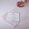 Tebrik Kartları Düğün Davetiyesi Kartı Üst düzey Takım Lazer Kesim Özel Özel Fildişi Çok Renkli Flash Zarf Kemeri Baskı Sağlayın