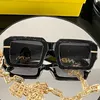 Mens Model Sunglasses Men Square Frame Fashion Designer Glasses FE40045 UV400 with Chain Original Box Size 51-25-145