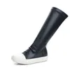 New Women Boots Winter Pu Thick Sole Non-slip Over-knee Boots For Ladies Patchwork Slip-on Female Elastic Boot Fashion Shoes Y220817