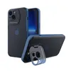 Kickstand -Hülle mit Kamera -Halterung Schutz Durchweisende Matte für iPhone 13 12 11 Pro Max Mini XR XS max x 8 7 6 Plus für Samsung S22 S21 Ultra