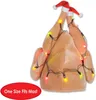 Thanksgiving Party Turkey Hats Plush Lighted Turkey Leg Head Carnival Decorations for Adult