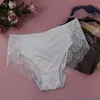 Trufeeling Sexy Lace Sheef Underkläder Kvinnor Plus Storlek 2XL 3XL 4XL 5XL Kvinna Kort för damer Mid-Rise UnderPant 6 Färger Panties 220422