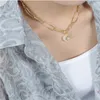 925 Sterling Silver Necklace& Pendants Heavy Link Chain White Crystal Round Pendant Necklaces For Women Girls Wedding Party Gifts