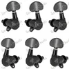 A Set 6 PCS Black Locked String Guitar Tuning Pegs Tuners Machine Heads for Folk Acoustic Electric Guitar 3R3L (BY-NH-BK-3R3L)