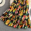 STRAPE SPAGHETTI SUMBRE LONGE LONGE FEMME SEXY'S SEXY'S SEXY'S SEXY FLORER BROWER FLORL PRINT BLACKless Ruffles Beach Robe 2022