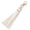 Mode Lang lederen Tassel Key Chain Ring Fringe Accessories Diy Decoratie Gordijnzak Tassel naaimakjes DE159