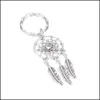 Takılar Mücevher Bulguları Bileşenleri Mini Araba Anahtarlama El yapımı Rüya Catcher Charm Ev Dekoru Anahtar Tüy Anahtar Kilit Dhn6d