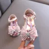 Sandaler flickor 2022 sommar mode lilla flicka prinsessan barn bow baby show barn skor