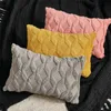 Cushion Cover 3D Rhombus Plush Pillowcase vaste kleur decoratieve modieuze dobbels kussenkussens voor sofa bed huis 45x45 cm 220623