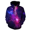 Fashion Men /Women Brand clothing Starry sky Funny 3d print hooded sweatshirt Purple starry sky romantic hoodies thin coat 201126