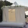 Mats Royal White Wedding Bounce House Inflatable Bouncy Castle com Tent Moonwalks Jump Bouncer Air Bed for Kids and Adults 746 E3