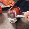 Citron Cutter Tomat Slicer Kitchen Cutting Aid Holder Tools For Soft Skin Fruits and Grönsaker Hemmade matdrycker SN4292