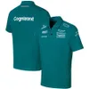 2023 F1 티셔츠 포뮬러 1 레이싱 팀 스포츠 폴로 셔츠 남성 여성 패션 O- 넥 티셔츠 어린이 티셔츠 탑 자동차 팬 녹색 티셔츠
