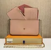 2023 echtes Leder Damen Designer Pochette Felicie Umhängetasche Damenhandtaschen Louise Geldbörse Umhängetaschen Viuton Tote Pruse Vutton Seriennummer