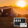 Światła awaryjne Green Energy Smart Outdoor i wewnętrzny wodoodporny 4 żarówki Mini Solar Panel Home Power Auto Lighting Systemergency