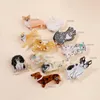 Acetate Cute Animal Girl Hair Claw Shiba inu Shark Clip Fashion Charles spaniel Dog Cat Hairpin for Women Accessories