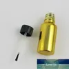 200 x New Design 5ml 10ml 20ml 30ml Refillable Gold Glass Bottle With Brush Cap 1OZ Glass Cosmetic Nail polish Bottle