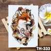 NXY Geçici Dövme Yangın Fox Gül Kurt Tüy Suluboya Sticker Ay Su Geçirmez S Vücut Sanatı Kol Sahte Dövme Erkek Kadın 0330