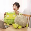 New Cute Charcoal Dog Cuddles Creative Cantaloupe Turtle Chinese Frog Cushion Cuddly Animal Baby Gift J220704