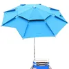 1,8-2M 360 ° Outdoor Beach Camping Parasol Parasol Ochrona przeciwsłoneczna Przeciwko UV Słońce parasol wodoodporny wodoodporny parasol H220419