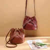 Sacchetti da sera Messaggero del secchio di moda naturale per donne per le donne in pelle vera borsetta femminile designer di marchi incrociati borse