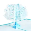 3D Pop Up Christmas Greeting Cards Snowflake Xmas Tree and House Hollowing Out C913823