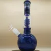 12 em estrela luz azul vintage bongs vintage cor de narguilé torcido tubos de filtro torcido plataformas de óleo bodbler água tubulação de água longa hóncio