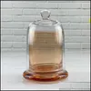 Candles Home Decor Garden 1Pc Empty Glass Candle Jar Dome Cloche Bell For Scented Making Kit Who Luxury Container 190Ml220Ml 3145062