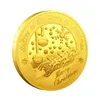 Santa Claus Wishing Coin Collectible Gold Plated Souvenir Coin North Pole Collection Gift God julminnesmynt8963859