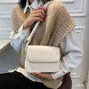 Högkvalitativ kvinnors väska 2022 Trend Woman Fashion New Brand Female Handbags Pu Leather Solid Shoulder Crossbody Bags for Women G220607