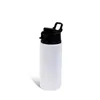20oz Sippy Tasse Weiße Sublimation 600 ml Wasserflasche Keine Doppelwand Vakuum Kinder Becher Reisebecher mit Strohdeckeln